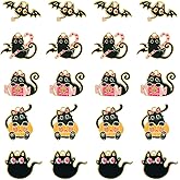 Westingmanual Halloween Cat Charms, Cat Charm Enamel, Cute Charms for Jewelry Making Earring Necklace Bracelet Pendants Crafts
