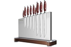 Fomidao Magnetic Knife Block,Extra Large Stainless Steel Magnetic Knife Holder,Power Magnetic Knife Block Without Knives Doub