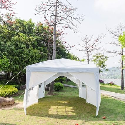 Vingli 10x20 Feet Pop Up Canopyinstant Tent6 Removable Sidewallsfolding Ez Up Canopy Tentpatio Event Gazebo Beach Tentuv Coatedwaterproof Bonus