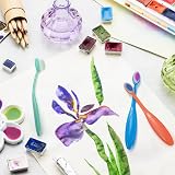 YOUEON 20 Pack Mini Ink Blending Brushes Color Coded Handles 5.5" Set view 7