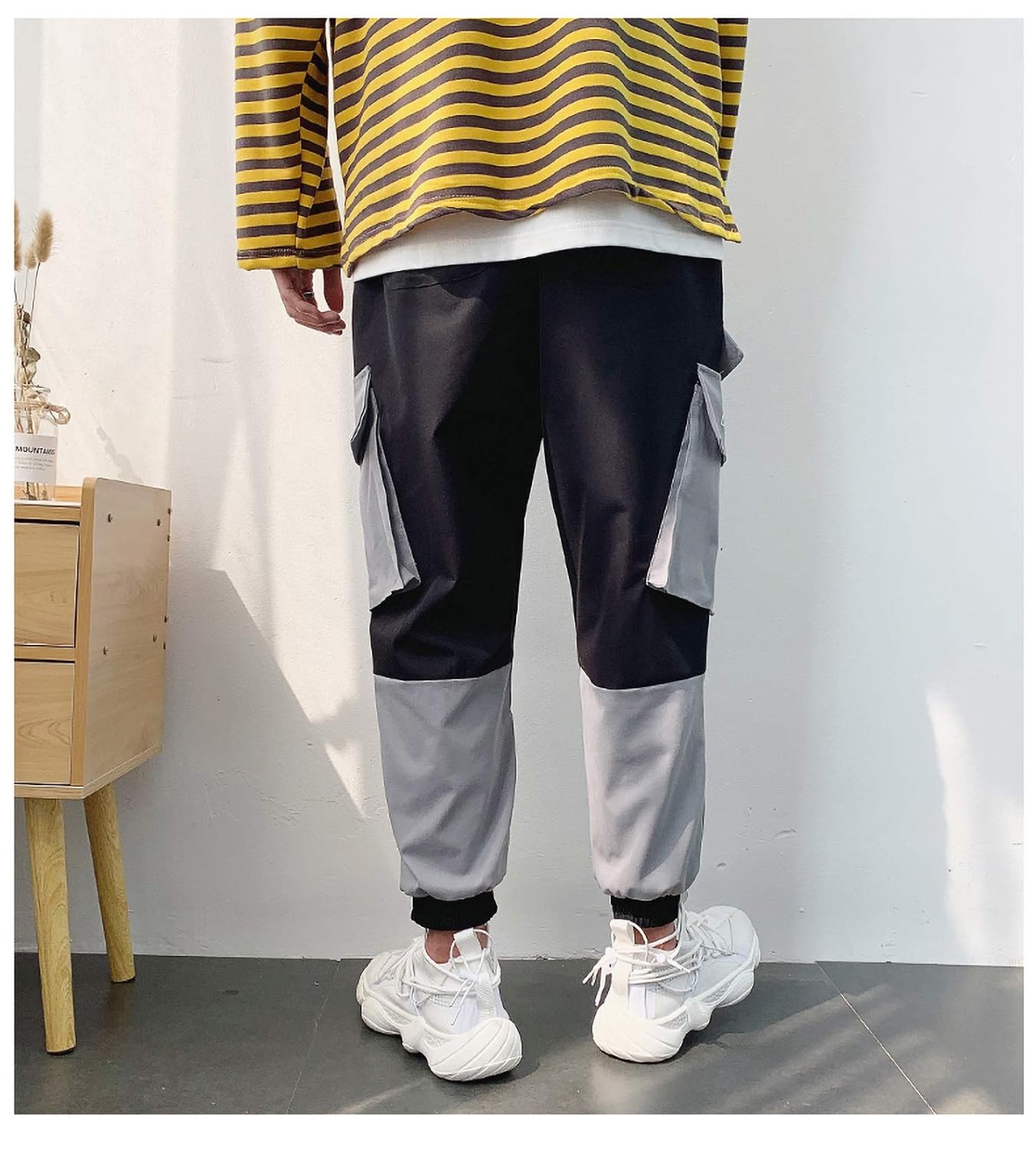 mokewen men's hiphop punk jogger sport harem pants