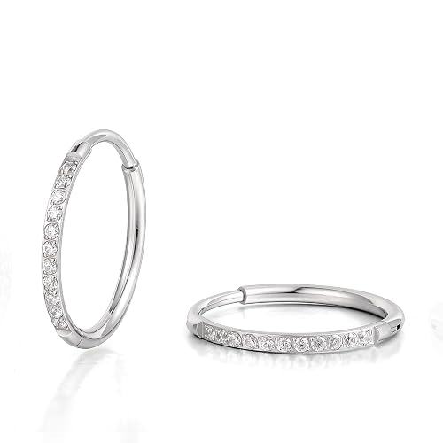 Limerencia Titanium Hoop Earrings for Women Men, Minimalist Small Hoops | Hypoallergenic Titanium Huggie Lightweight Hoop Earrings Set G23 Helix Cartilage Earrings Set for Sensitive Ears