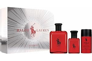 Ralph Lauren - Polo Red Eau de Toilette - Men's Cologne Trio Set ($130 Value) - Full Size, 4.2 Fl Oz, Travel Size, 1.35 Fl Oz & Deodorant