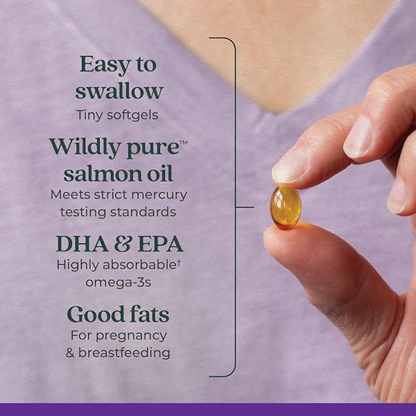 NEW CHAPTER WHOLEMEGA FOR MOMS FISH OIL SUPPLEMENT, TINY CAPSULES, 2000MG PER SERVING, PRENATAL DHA WITH OMEGA-3 + VITAMIN D3 FOR PRENATAL & POSTNATAL SUPPORT, 500MG EACH – 180 COUNT