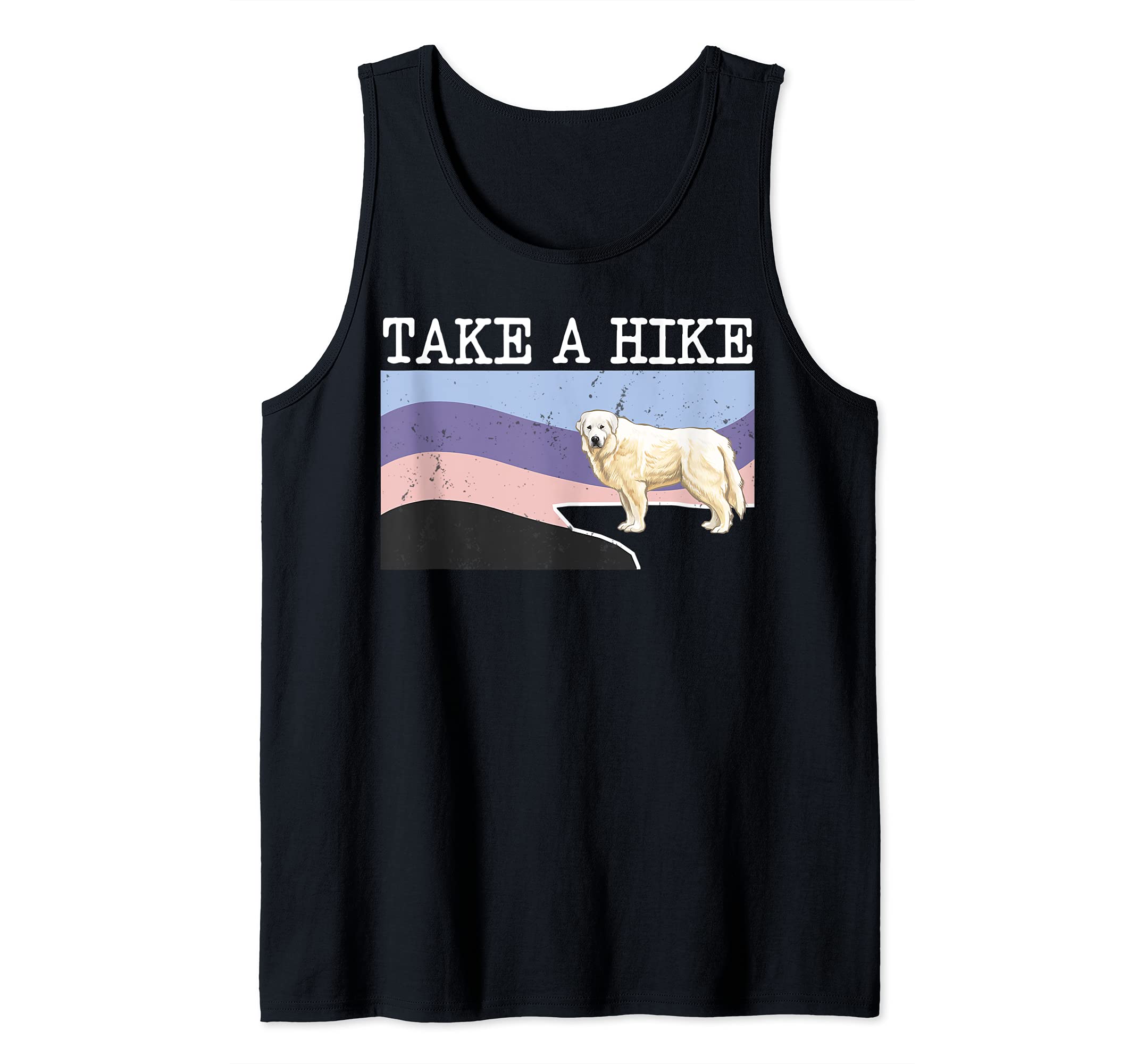 Take A Hike Great Pyrenee Funny Graphic Hiking Tank Top