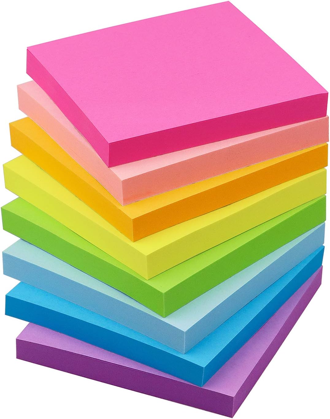 Amazon 8 Pads Sticky Notes 3x3 Self Stick Notes 8 Bright Multi 