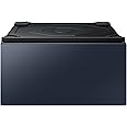 SAMSUNG 27-Inch Bespoke Front Load Washer Dryer Pedestal Stand w/ Pull Out Laundry Storage Drawer, WE502ND, Brushed Navy