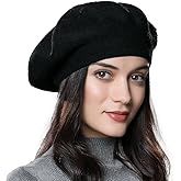 ENJOYFUR Womens Winter Beret Hat Knitted Beanie Cap Autumn Winter Hat French Classic Beret