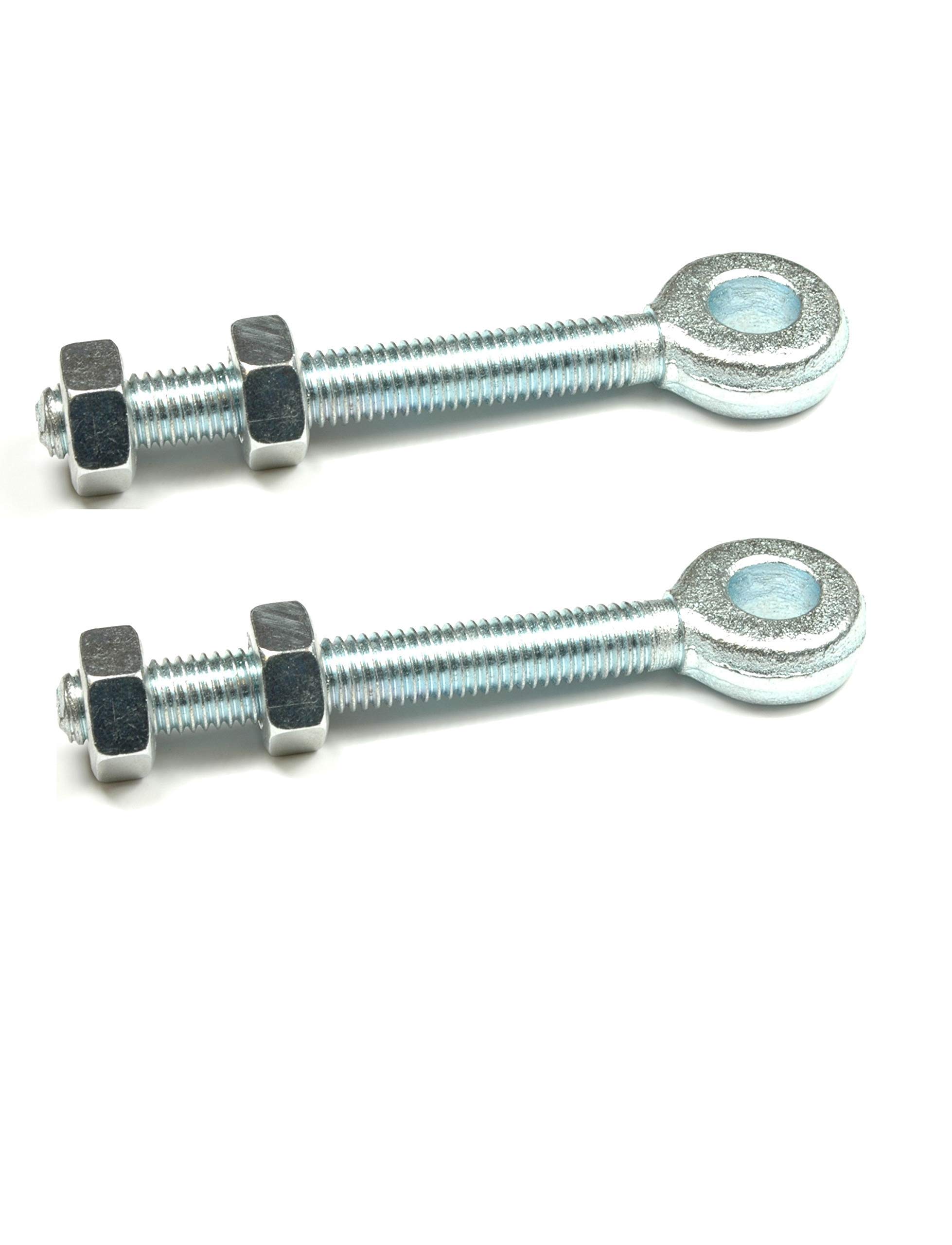 Wyre Direct 2 Adjustable Gate Hinges Eye Bolts 12mm X 150mm Long 6" Pair M12 Galvanised