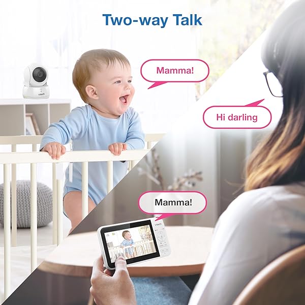 VTECH VM924 REMOTE PAN-TILT-ZOOM VIDEO BABY MONITOR, 5″ LCD SCREEN, UP TO 17 HRS VIDEO STREAMING, NIGHT VISION, UP TO 1000FT RANGE, SOOTHING SOUNDS, 2-WAY TALK, TEMPERATURE SENSOR,SECURED TRANSMISSION