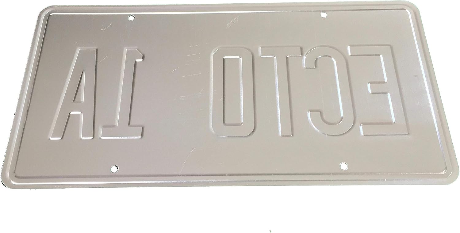 Ghostbusters 2 ECTO-1A New York Prop License Plate (300mm x 150mm), White - Image 4