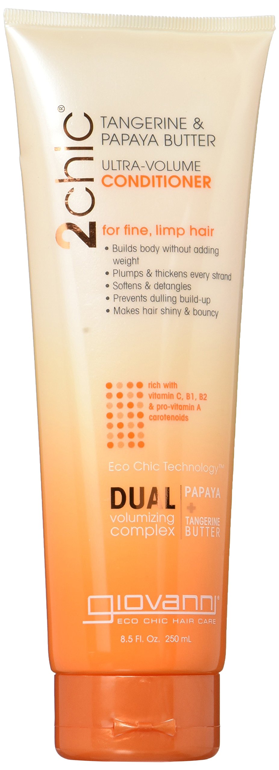 Giovanni 2Chic® Ultra-Volume Conditioner, Papaya & Tangerine Butter, 250ml