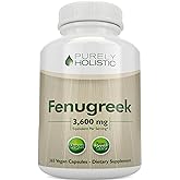 Fenugreek Capsules, Energy &amp; Performance Support, 10:1 Fenugreek Extract | Extra Strength Formula, Supports Hormone Balance for Men &amp; Women, Vegan Gluten-Free &amp; Non-GMO, 365 Capsules (4 Month Supply)
