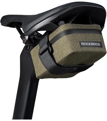 ZIMBALE Bicycle Small Leather Saddle Tool Bag - 7.7 X 2.2 X