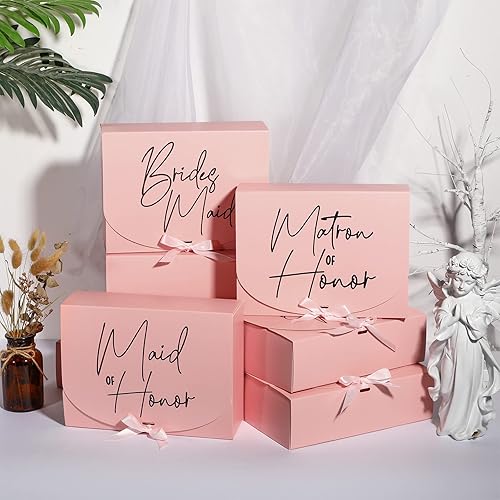 Marspark Pack Bridesmaid Proposal Boxes with Lids x Inch  Bridesmaid Proposal Gifts Cardboard Gift