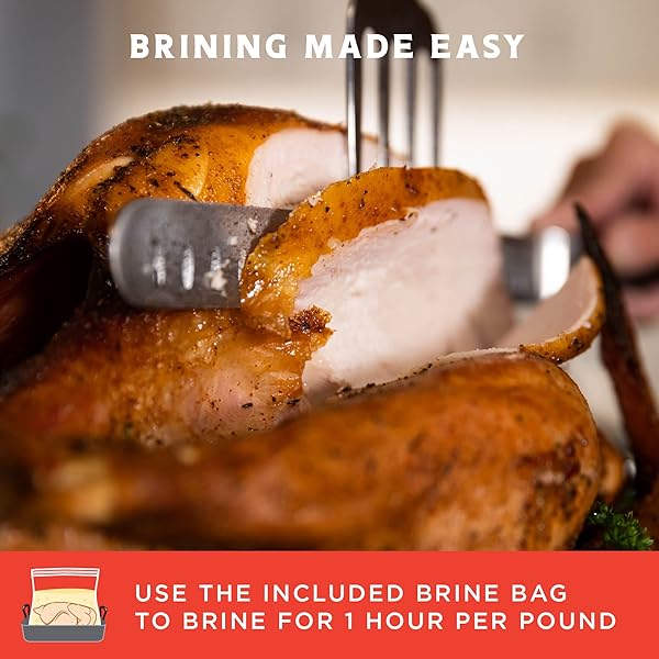 FIRE & FLAVOR SWEET HEAT TURKEY BRINE KIT – SEASONINGS FOR ROASTING, GRILLING, SMOKING, AND FRYING TURKEYS – INCLUDES BRINING BAG