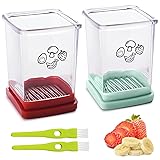 2 Pcs Cup Slicer, Stainless Steel Strawberry Slicer
