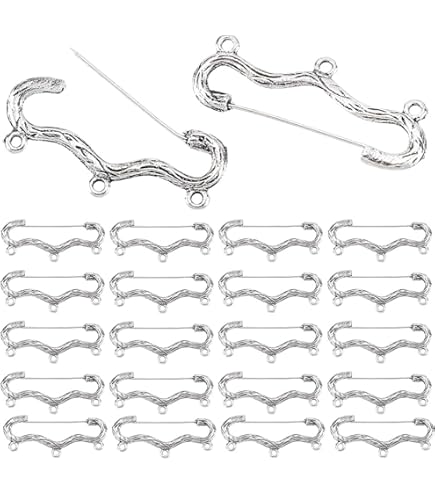 PH PandaHall Lot De 30 Breloques En Alliage Argenté Antique De Style Tibétain Avec Ancre Et Crochet Pour Fabrication De Bracelets, Colliers, Bijoux, Alliage