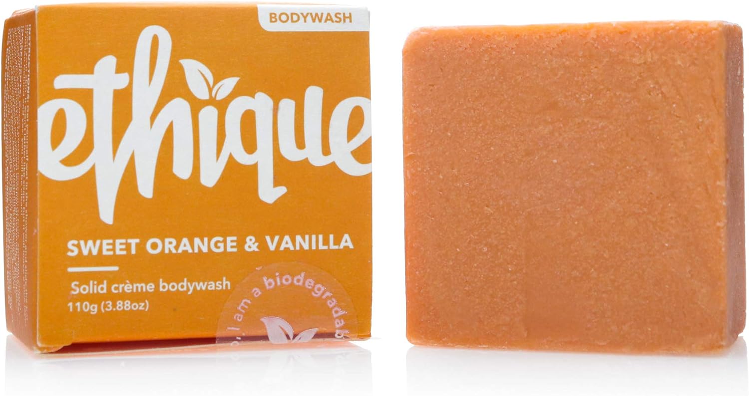 Ethique EcoFriendly Crème Bodywash Bar for Sensitive Skin, Sweet Orange & Vanilla Sustainable