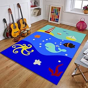 xllx Alfombra De Dibujos Animados para Niños Colchoneta para Bebés