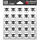 Award Decals Skull & Crossbone Black/White 100 1