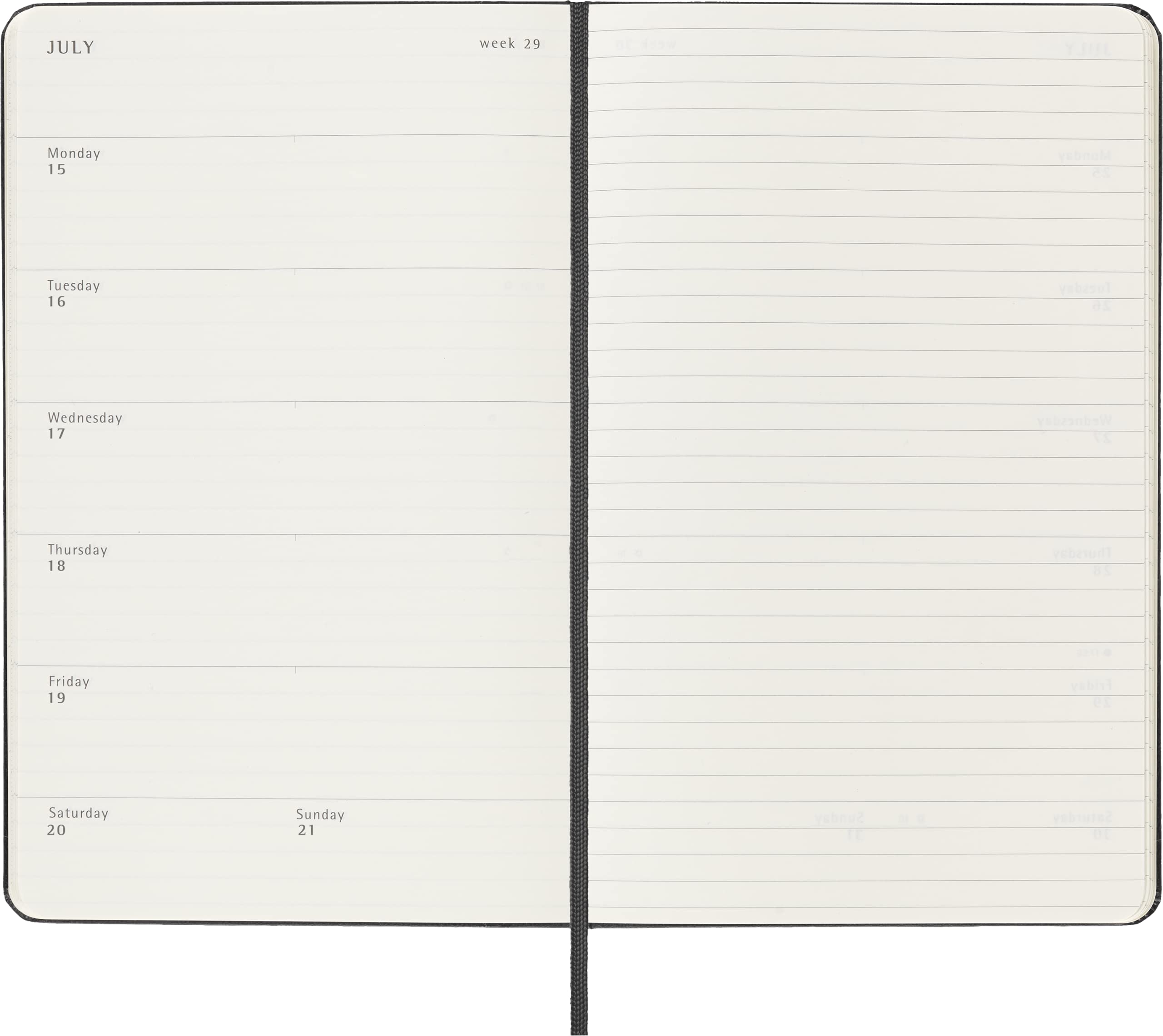 Moleskine Classic 12 Month 2024 Weekly Planner, Hard Cover, Large (5