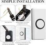 Fuitke Universal Wired Doorbell Button 240V 0.5A 2 Wire White 5.5cm view 3