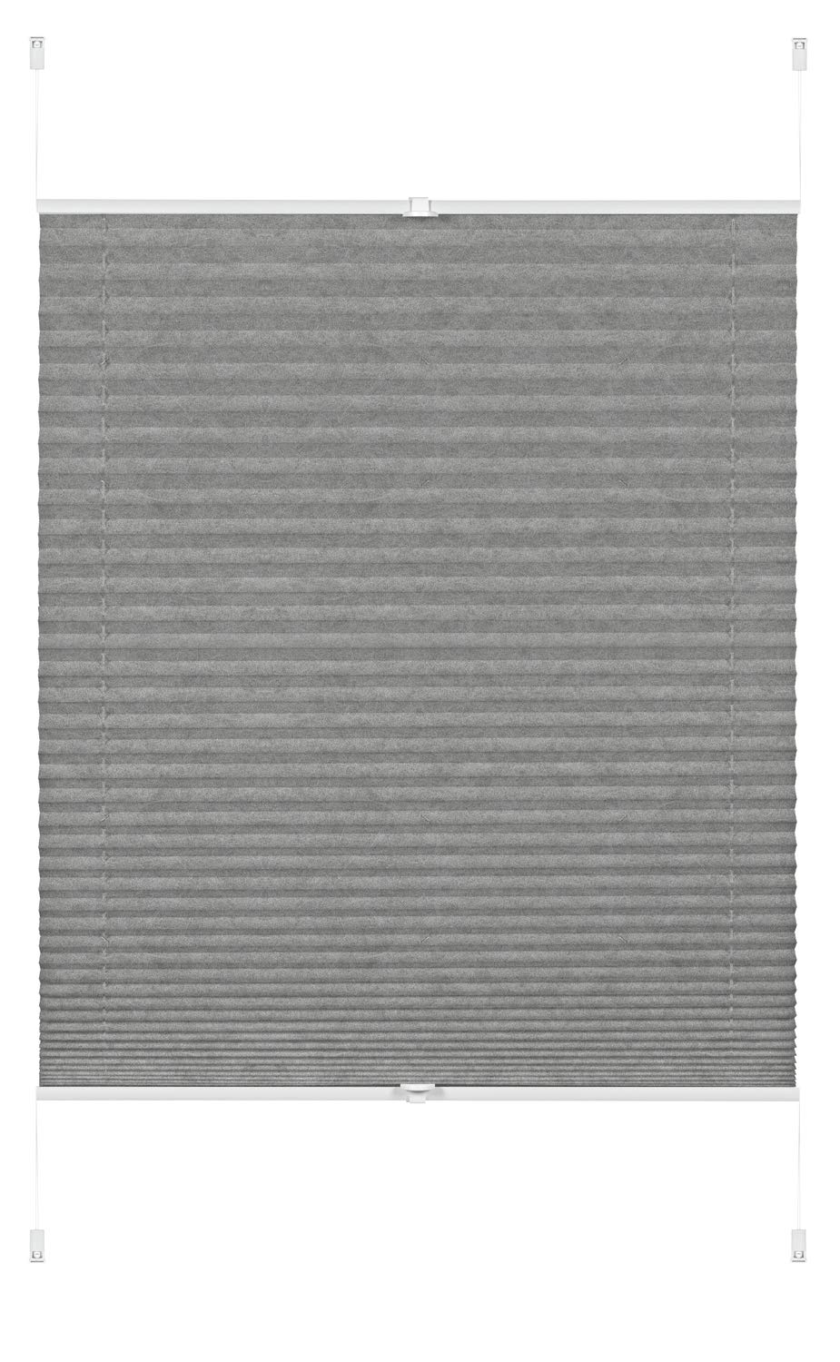 Gardinia Pleated, Aluminium Plastic Polyester, Gray, 70 x 130