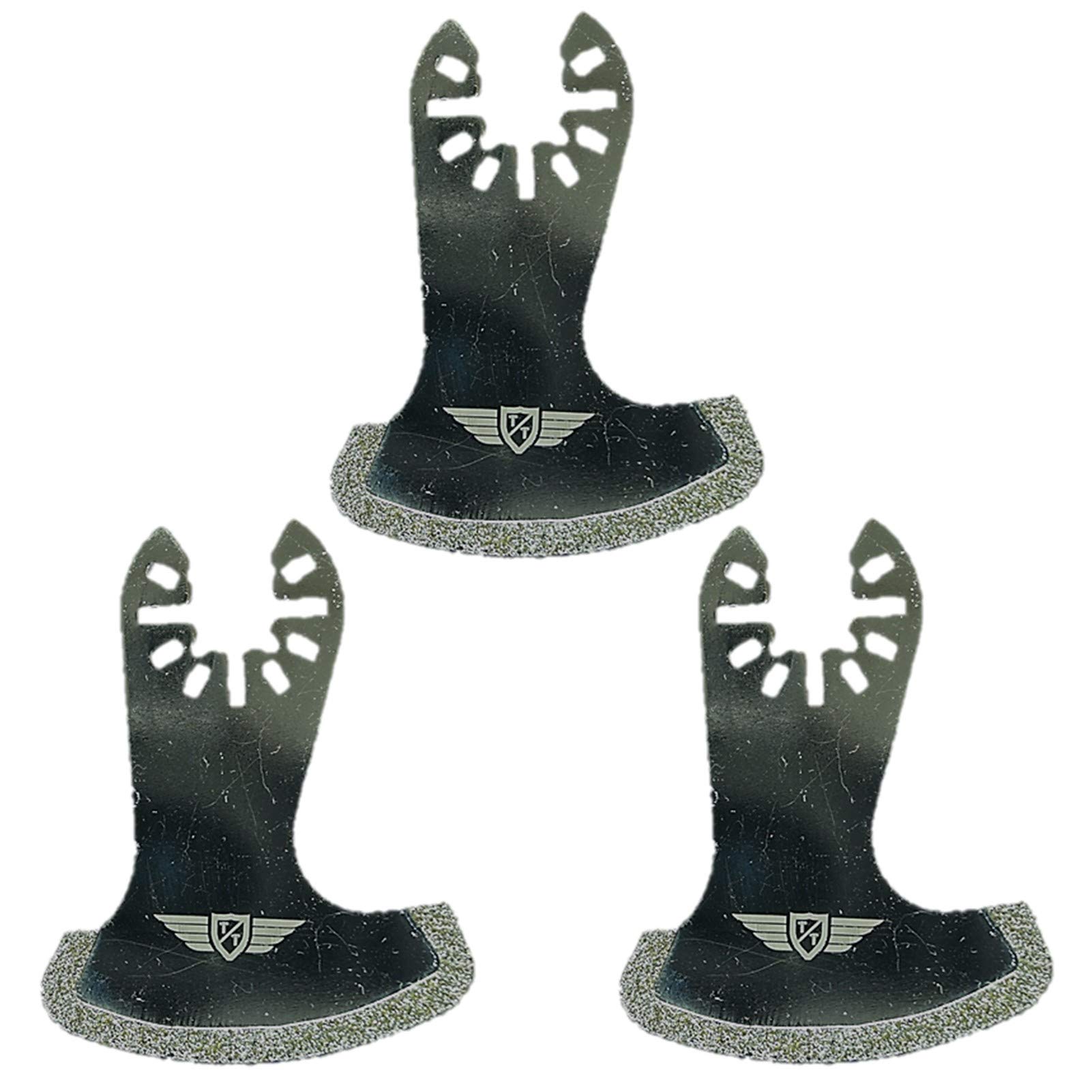 3 x TopsTools FADSW_3 Fast Fit Diamond Grout Blades Compatible with Dewalt Stanley Black and Decker Bosch Fein (Non-StarLock) Makita Milwaukee Hitachi Parkside Ryobi Worx Workzone Multitool