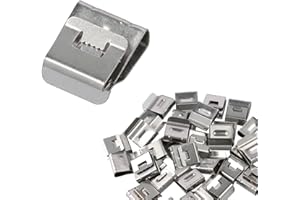 Hoxfly 30Pcs Solar Panel Cable Clips, Stainless Steel Trailer Frame Wire Clip, 5.0 to 6.5 mm Thickness Photovoltaic Cable Cli