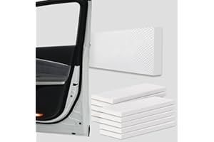CZBRO 10 Pcs Garage Wall Protectors Car Door Protector Foam Car Door Edge Guard Foam Self Adhesive EVA Foam Wall Pad for Car Bumper Guards Warehouse Parking Assist, 15.75×5.9×0.79 inch (White-10 Pcs)