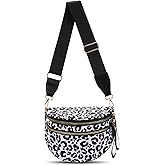 UUYUUY Checkered Crossbody Bag Large Nylon Bum Bags for Women Spacious Belt Bag Sling Handbags Waterproof Purses Fanny Packs