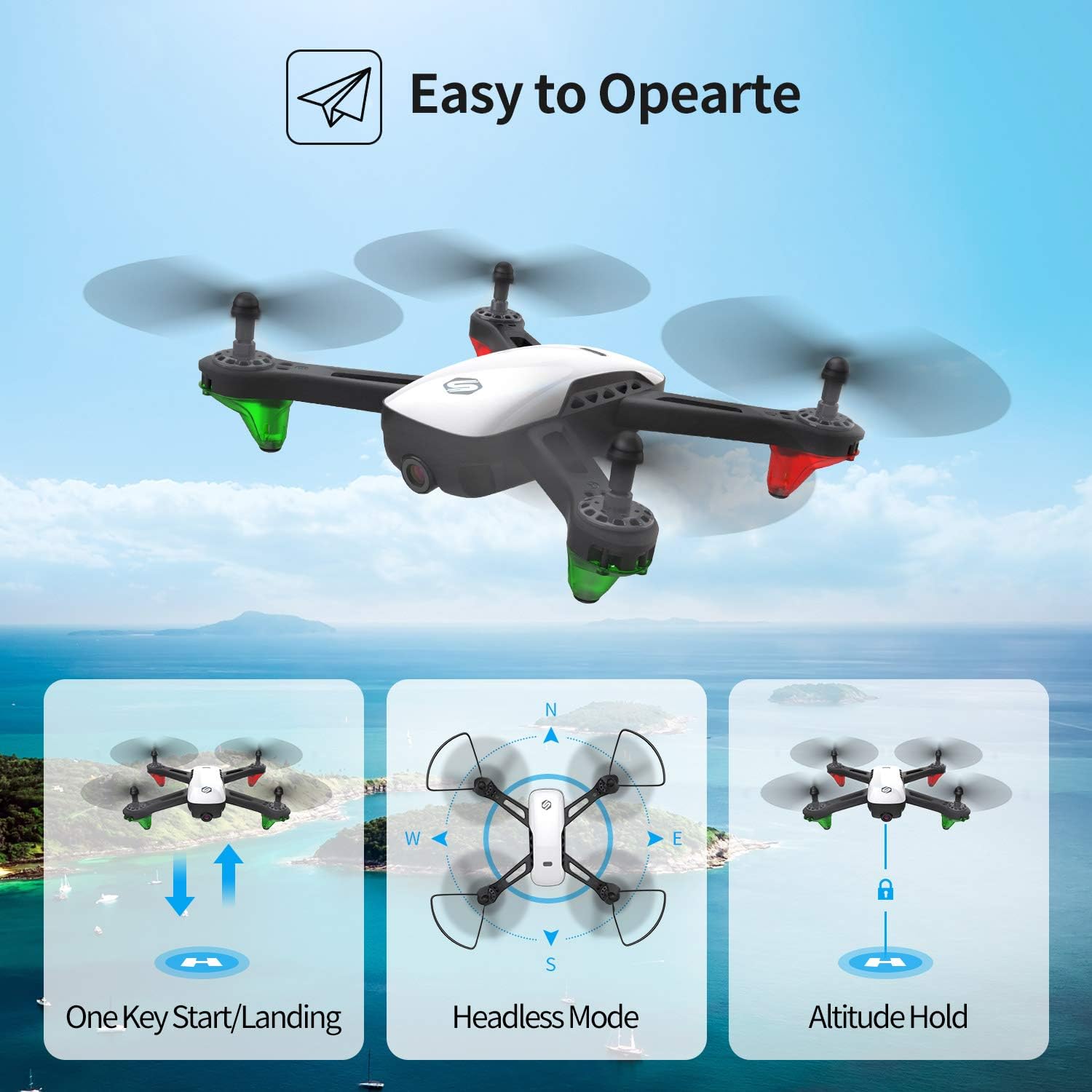 HD Camera, WiFi Live Video FPV Drone 