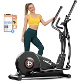 pooboo Elliptical Machine, Elliptical Exercise Machine with 16-Level Resistance&amp;Quiet Magnetic Driving System, Elliptical Machine for Home with LCD Monitor,15-17IN Stride,350LB Capacity