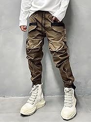 MOKEWEN Men's Zipper Pocket Ankle Banded Jogger