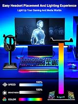 GIPOYENT RGB Gaming Headphone Stand Light for Desktop PC Headset Accessories view 3
