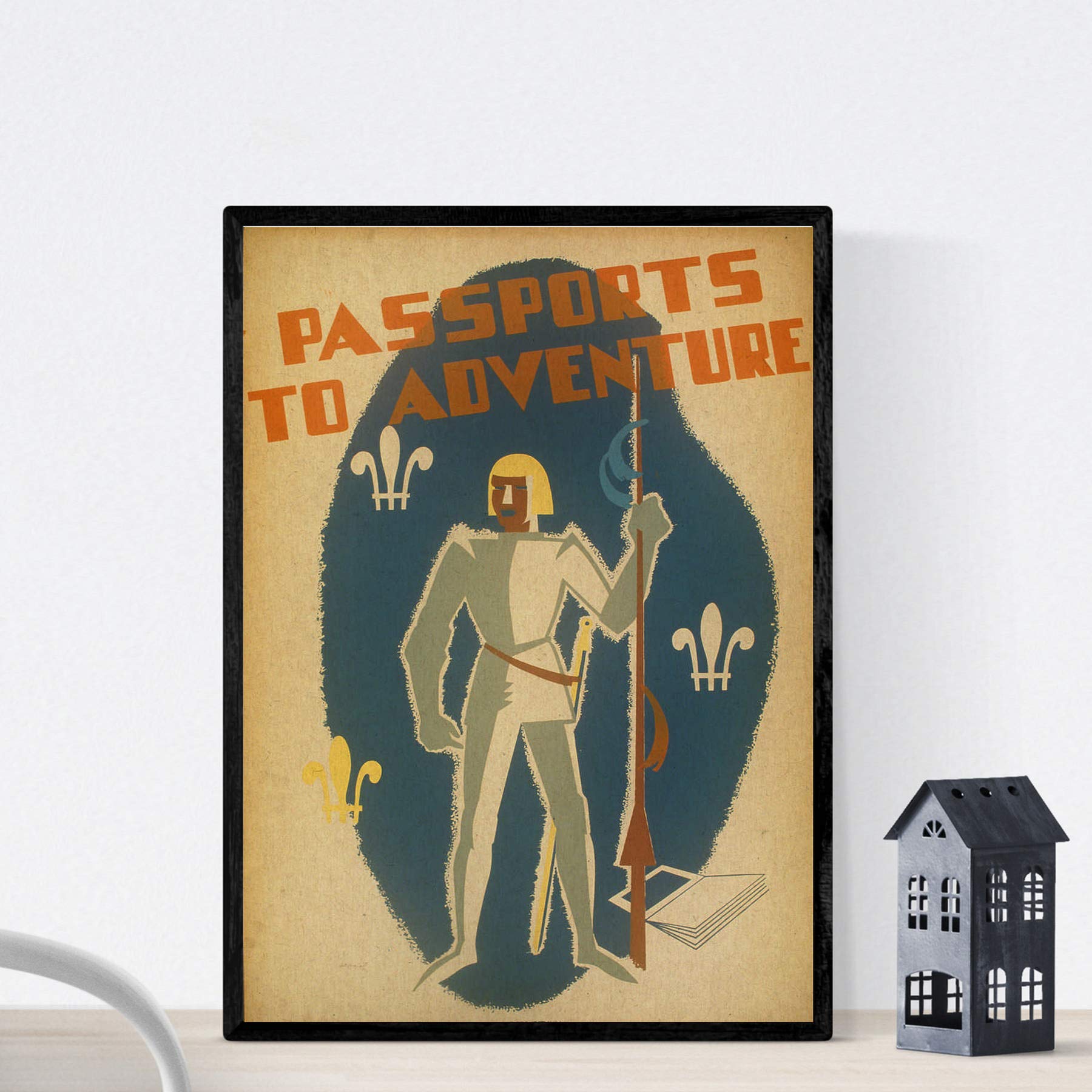 Nacnic Vintage Poster Vintage poster Passport to Adventure .. Size A3 โ image 1