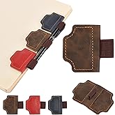 3PCS Magnetic Bookmarks with Pen Holder, Leather Pen Holder Bookmark for Readers,Best Gift for Book Lovers, Convenient Reading Accessories.