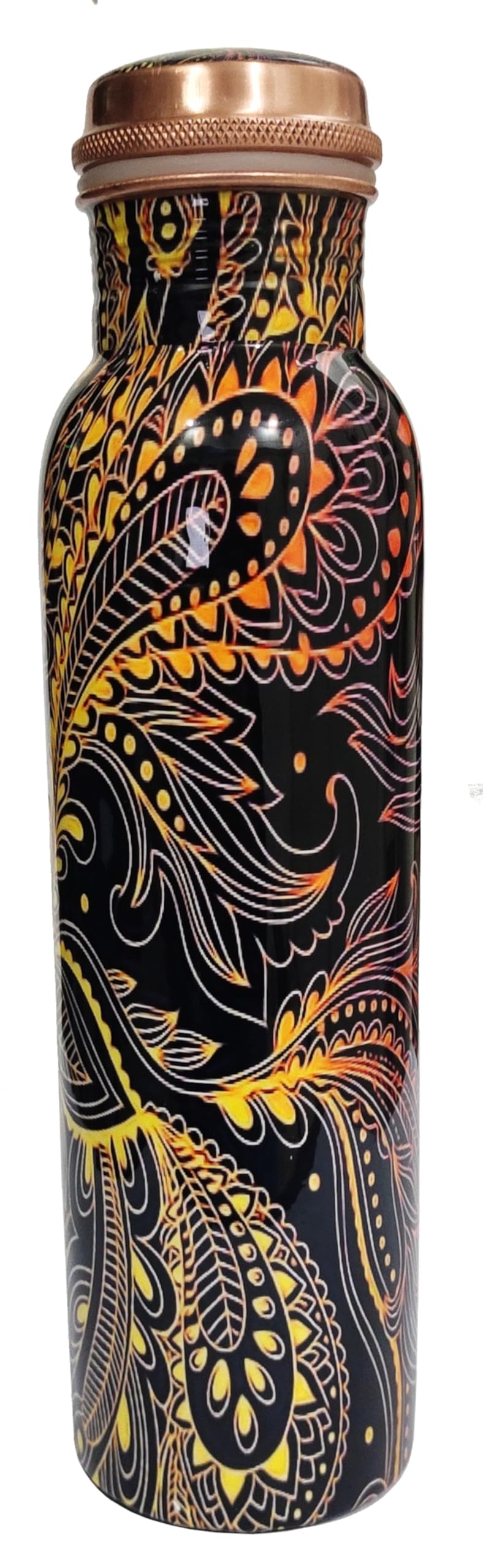 Purpledip Ayurveda Designed Leakproof Pure Copper Bottle, 1L (11627A)