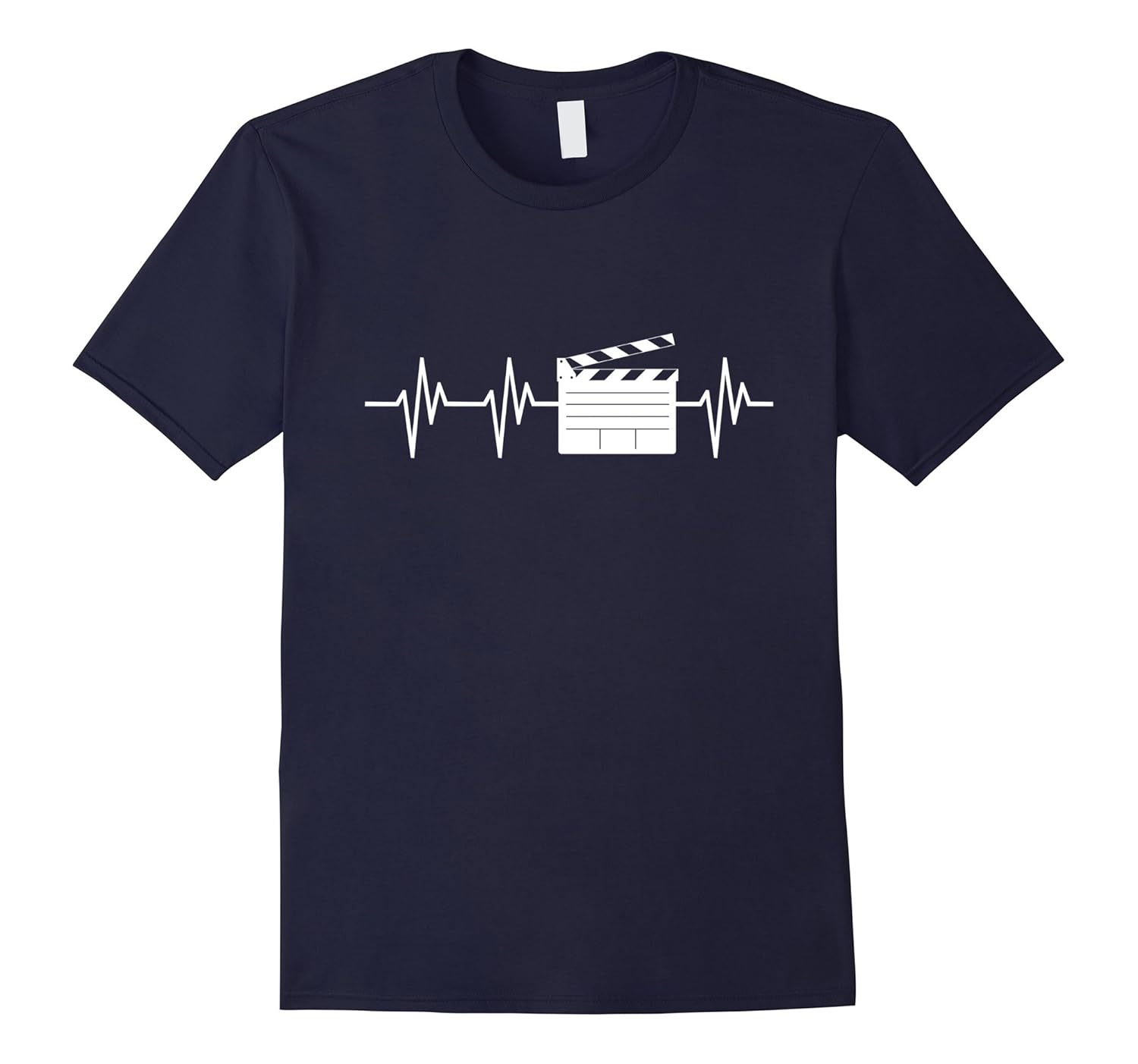 Clapperboard Heartbeat Funny Filmmaker Film T Shirt Gift-ANZ