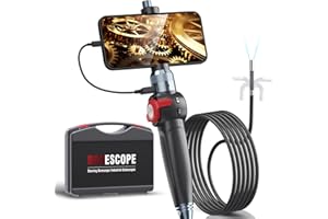 Ralcam Articulating Borescope, 8.5mm Lens IP67 Waterproof Steering Probe, 10 LED Light, 6.6ft Snake Cable，HD 1080P Inspection Camera with Light, Endoscope Compatible with Android and iOS Phone