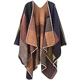 PAMEILA Women's Shawl Wraps Open Front Poncho Cape Oversized Sweaters Casual Cardigan Shawls for Fall Winter