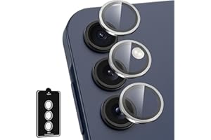 Avocase for Samsung Galaxy A35 5G Camera Lens Protector, Individual Metal Ring Tempered Glass Lens Cover, [Strong Adsorption] Scratch Resistant Ultra-Thin HD Clear Lens Cover, 1 Set-Silvery