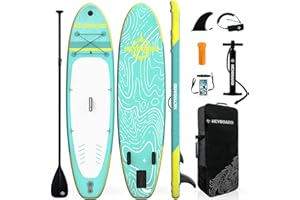 HEYBOARD Inflatable Stand Up Paddle Board 10'6"×32"×6" Standup Paddleboard with Premium SUP Accessories & Backpack, Non-Slip Deck, Waterproof Bag, Leash, Paddle, Hand Pump