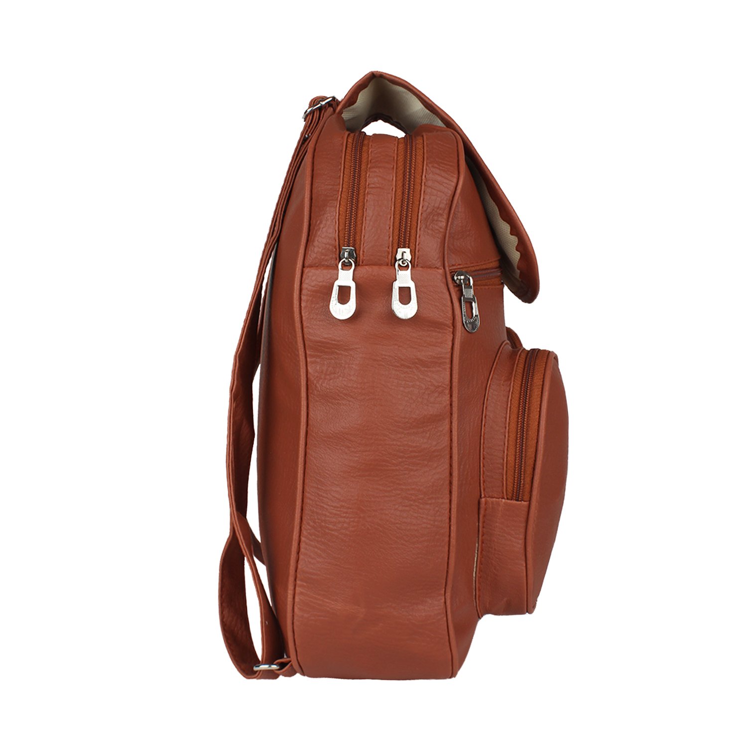 reyaz@jaibun women's pu brown backpack