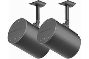 YIBRACKI Pair of Speaker Wall Mount for Sonos Era 100 Ceiling Mount or Tilt and Swivel Adjustable Bracket for Sonos Era 100 Wall Mount Black with Flexible Mounting Ways Ceiling Mount for Sonos Era 100, Black
