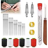 Big Eye Steel Sewing Needles Kit, 37Pcs Sewing Tool Set, Stainless Steel Hand Sewing Needles, Portable DIY Hand Made Craft Set, Suitable for Handcraft Lovers and Everyday Use