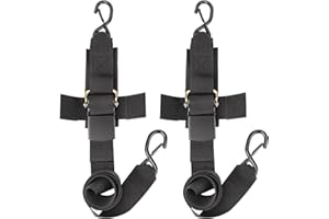 XCWT Boat Trailer Tie Down Straps - 2 inch x 48 inch Adjustable Marine Transom Accessories Tie Down Strap to Trailer for Trailering Safety with Boat Pontoon Jet Ski Kayak - 2 Pack 2 in x 4 ft (2in x 48in)