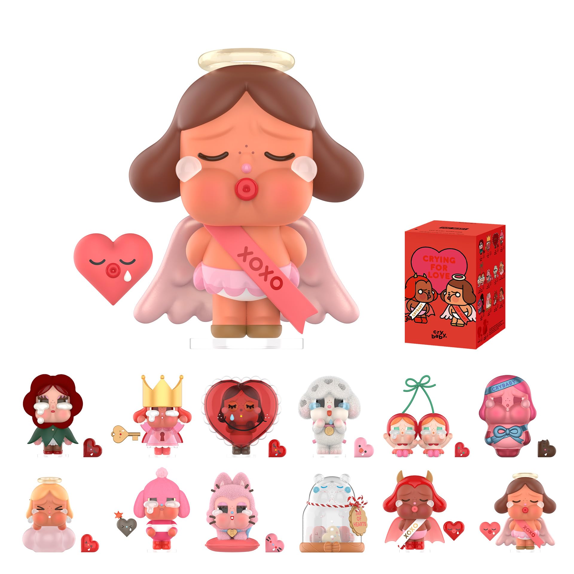 Photo 1 of POP MART Crybaby Crying for Love Series Figures, Blind Box Figures, Random Design Action Figures Collectible Toys Home Decorations, Single Box
