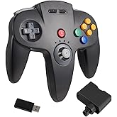 KIWITATA N64 Wireless Controller for Switch Games, 2.4GHZ Wireless N64 Remote Game Pad Joystick Controller Compatible with N6